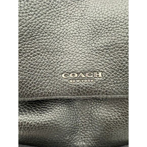 COACH Turner Leather Backpack C1280 Black for Men and Women - Picture 10 of 12